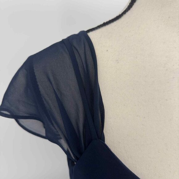 Birdy Grey women's Convertible Dress‎ Devin Chiffon Navy Size Medium - Picture 9 of 16